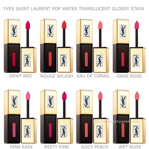 ysl glossy stain vs pop water|YSL Glossy Stain Pop Water • Lipgloss Product Info .